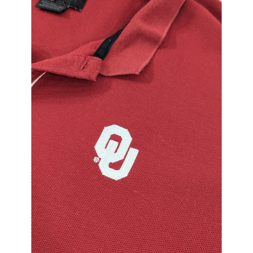 Vintage‎ Air Jordan Oklahoma Sooners Heavy Knit Embroidered Polo Pullover 2XL